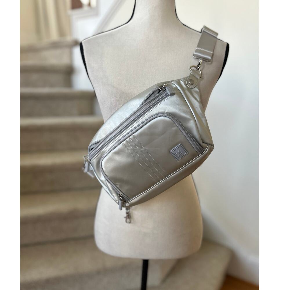 IHKWIP Silver Sheen Travel Crossbody Multi Pocket Bum Belt Bag